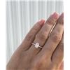 Image 3 : Natural 2.02 CTW Oval Cut Diamond Ring 14KT White Gold
