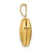 Image 2 : 14k Yellow Gold Two-tone Heart w/ Diamond Locket/Heart - 12 mm