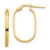 Image 1 : 14k Yellow Gold Small Oval Hoop Earrings - 2x1 mm