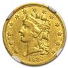 Image 2 : 1836 $2.50 Gold Classic Head Script 8 XF Details NGC (Cleaned)
