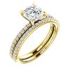 Image 1 : Natural 2.82 CTW Cushion Cut Diamond Engagement Set 14KT Yellow Gold