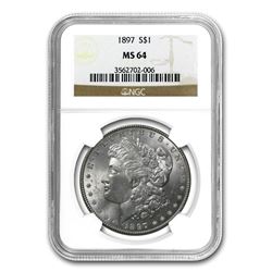 1897 Morgan Dollar MS-64 NGC