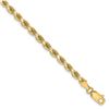 Image 2 : 14k Yellow Gold 3.25 mm Diamond Cut Rope Chain - 9 in.