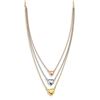 Image 1 : 14K Tri-color Three Heart w/ 1in ext. Necklace - 17 in.