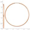 Image 2 : 14k Rose Gold 1.5 mm Polished Endless Hoop Earrings - 50 mm