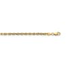 Image 2 : 14k Yellow Gold 3 mm Diamond Cut Silky Rope Chain - 18 in.