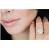 Image 3 : Natural 2.04 CTW Asscher & Round Cut Diamond Engagement Ring 18KT White Gold