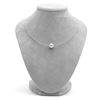 Image 1 : White South Sea Round Pearl Solitaire Fixed Omega Necklace