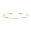 Image 1 : Natural 0.19 CTW Be Brave Bangle Cuff Bracelet 18KT Yellow Gold