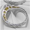 Image 3 : Natural 2.62 CTW Radiant Cut Diamond Ring 18KT Two- tone