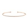 Image 1 : Natural 0.19 CTW Be Brave Bangle Cuff Bracelet 14KT Rose Gold