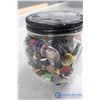 Image 3 : Glass Jar of Misc Buttons