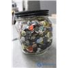Image 4 : Glass Jar of Misc Buttons