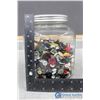 Image 2 : Glass Jar of Misc Buttons