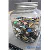 Image 3 : Glass Jar of Misc Buttons