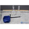 Image 1 : (2) Glass Decanters & Shot Glass