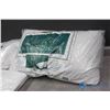 Image 3 : (2) White Goose Feather Pillows & Queen Sheet Set