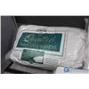 Image 4 : (2) White Goose Feather Pillows & Queen Sheet Set