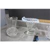 Image 6 : Crystal Glass & Clear Glass Coasters, Vases, Cheese Dish