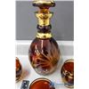 Image 3 : Etched Bird Decanter & Glass Set