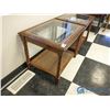 Image 2 : (2) Wood, Wicker & Glass Side Tables (BID PRICE TIMES 2)