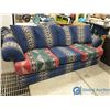 Image 1 : Very Clean Blue/Green Aztec Print Sofa