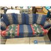 Image 2 : Very Clean Blue/Green Aztec Print Sofa