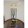 Image 1 : 5-Pcs Heavy Metal/Brass Fireplace Tool Set