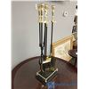Image 3 : 5-Pcs Heavy Metal/Brass Fireplace Tool Set