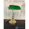 Image 2 : SMC Solid Brass Bankers Lamp w/Box