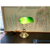 Image 3 : SMC Solid Brass Bankers Lamp w/Box