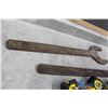 Image 3 : (2) Antique Large Wrenches, 3 Measuring Tapes (Need Work)