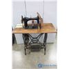 Image 1 : **Approx. Late 1800's Treadle Sewing Machine Converted to Fret Saw