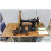 Image 4 : **Approx. Late 1800's Treadle Sewing Machine Converted to Fret Saw