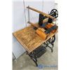 Image 8 : **Approx. Late 1800's Treadle Sewing Machine Converted to Fret Saw