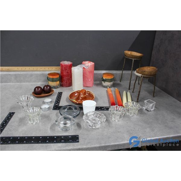 Candles, and Holders, etc