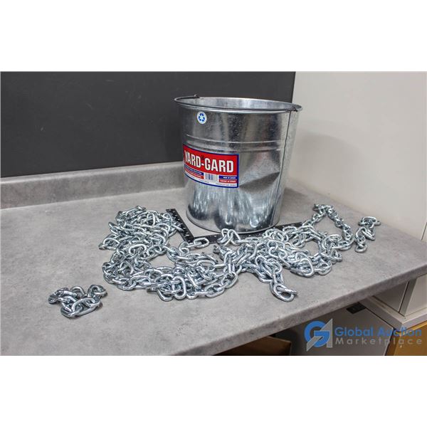 Galvenized Pail with Various Chain Lengths