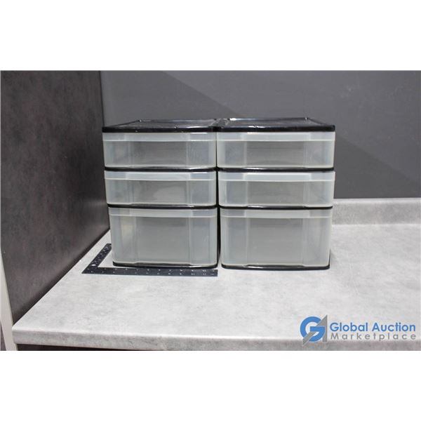 (2) Plastic Drawer Storage Orginizers