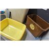 Image 3 : **Plastic Garbage Can w/Lid; Mop Bucket; Wash Basin & Rubbermaid Step Stool