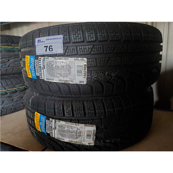 SET OF 2 PIRELLI WINTER 240 SOTTOZERO 225/50 R 17XL 98V WINTER SEASON PERFORMANCE VEHICLE TIRES