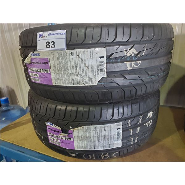 SET OF 2 TOYOTIRES EXTENZA HP P245/45 R 17 95W M+S ALL SEASON PERFORMANCE VEHICLE TIRES