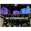Image 2 : BLACK HAMPTON METAL 2 TIER COMMERCIAL STORAGE RACK WITH ASSORTED EXERCISE EQUIPMENT CONTENTS