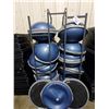 Image 1 : GREY METAL MOBILE RACK WITH 22 BOSU TRAINING BALLS