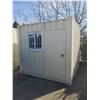 Image 1 : NEW 98 1/2"H X 86"W X 107"L BEIGE COMMERCIAL OFFICE SHIPPING CONTAINER WITH SIDE MAN DOOR,