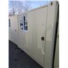 Image 1 : NEW 86"H X 77"W X 97 3/4"L BEIGE COMMERCIAL OFFICE SHIPPING CONTAINER WITH SIDE MAN DOOR,
