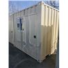 Image 1 : NEW 98 1/2"H X 86"W X 107"L BEIGE COMMERCIAL OFFICE SHIPPING CONTAINER WITH SIDE MAN DOOR,