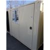 Image 1 : NEW 86"H X 77"W X 97 3/4"L BEIGE COMMERCIAL OFFICE SHIPPING CONTAINER WITH SIDE MAN DOOR,