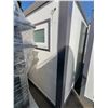 Image 2 : NEW BASTON 93"H X 86"W X 75"D PORTABLE TOILET / BATHHOUSE WITH SINK, TOILET, SHOWER, WINDOW FAN &