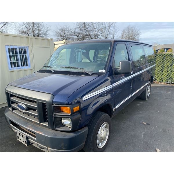 2012 FORD E-350 XL SUPERDUTY ADVANCETRAC RSC, PASS VAN *NO SEATS*, BLUE, VIN # 1FBNE3BL2CDA36760
