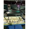 Image 2 : STAINLESS STEEL AND BLACK LEATHER STYLE BAR HEIGHT STOOL